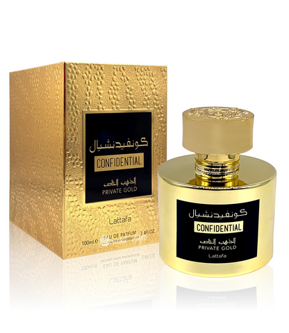 Lattafa Confidential Private Gold 3.4oz EDP