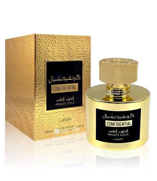 Lattafa Confidential Private Gold 3.4oz EDP